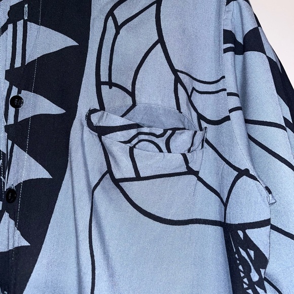 Men's Hawaiian missing polynesia button down shirt size large - Picture 3 of 6